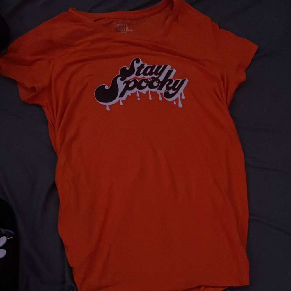 Orange Halloween themed shirt